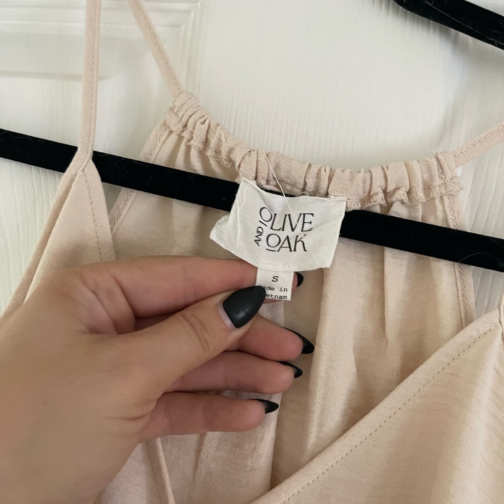 Olive & Oak Cream Crossover Blouse - Picture 2 of 6